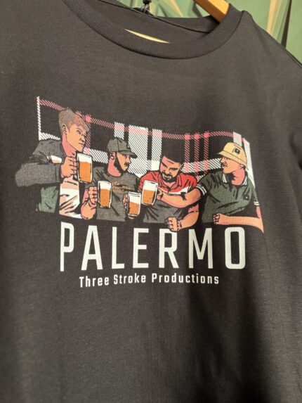 T-Shirt "Palermo" Black Three-Stroke