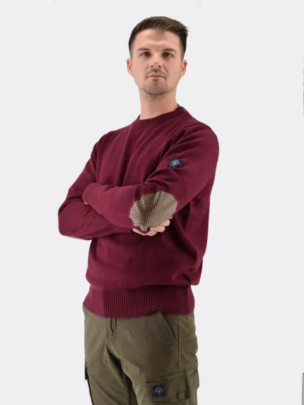 Jumper "Ulf" Wine Three-Stroke